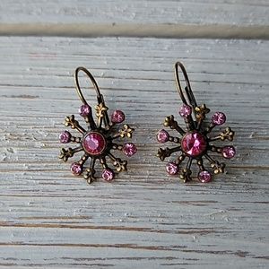 🌹 Rose Swarovski Crystal Snowflake EARRINGS